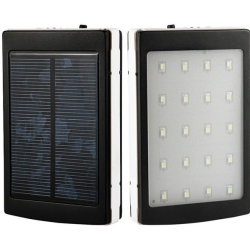 Baterie externa cu incarcare solara si lanterna 20 LED uri