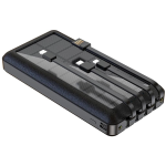 Baterie externa solara cu Cablu Lightning USB-C USB-A și MicroUSB - 10000mAh