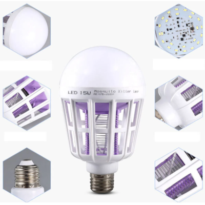 Bec 2 in 1 cu lampa UV impotriva insectelor