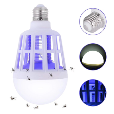 Bec cu Lampa UV Impotriva Insectelor Lumina Alba 12W