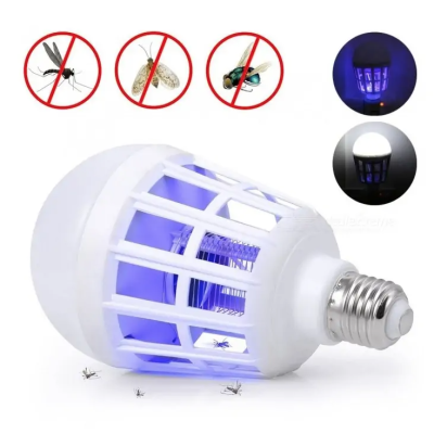 Bec cu Lampa UV Impotriva Insectelor Lumina Alba 12W