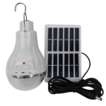 Bec cu leduri portabil 5WLL-028 si mini panou solar inclus