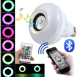 Bec led cu difuzor Bluetooth si telecomanda