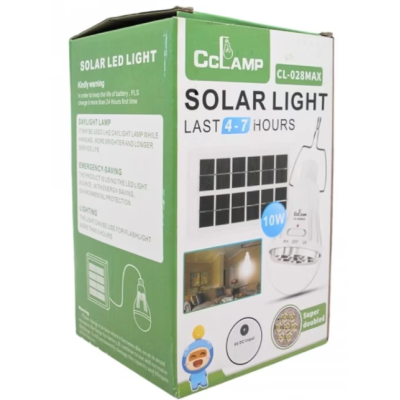Bec LED cu panou solar CL 028MAX 10 W CcLamp
