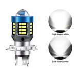 Bec Led H4 MOTO cu doua faze 3030 cu 61 LED SMD temperatura 6000k putere 160W 15000 lm Bec Led H4 MOTO cu doua faze 3030 cu 61 LED SMD temperatura 6000k putere 160W 15000 lm