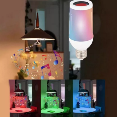Bec Muzical LED bluetooth telecomanda difuzor 9W