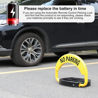 Blocator parcare automat tip bariera rabatabil functie anti furt cu alarma control de la distanta cu cheie si telecomanda Inclusa