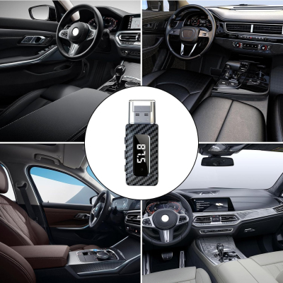 Bluetooth 2 in 1 receiver transmitter W3 cu display lcd pentru muzica pe frecventa radio