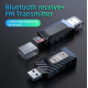 Bluetooth 2 in 1 receiver transmitter W3 cu display lcd pentru muzica pe frecventa radio