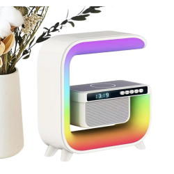 Boxa Bluetooth 3 in 1 XM G3 cu lumina LED si incarcator fara fir iluminare RGB Boxa Bluetooth 3 in 1 XM G3 cu lumina LED si incarcator fara fir iluminare RGB