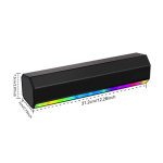 Boxa Bluetooth KP 557 putere 10W USB TF FM TWS BT AUX si lumina RGB