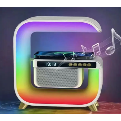 Boxa bluetooth LED cu incarcator wireless si ceas HM G3