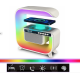 Boxa bluetooth LED cu incarcator wireless si ceas HM G3