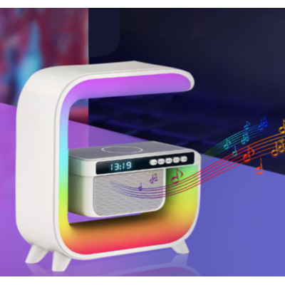 Boxa bluetooth LED cu incarcator wireless si ceas HM G3