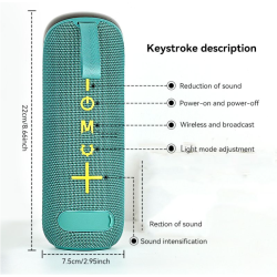 Boxa Bluetooth LED RGB KP 558 reincarcabila MP3 radio USB Boxa Bluetooth LED RGB KP 558 reincarcabila MP3 radio USB