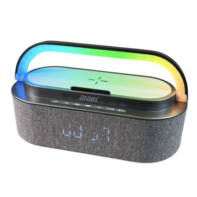 Boxa Bluetooth MD S305 cu lumina LED incarcator wireless si ceas
