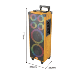 Boxa karaoke JQS 9088L de 8 x 2 inch 18000W cu led multicolor