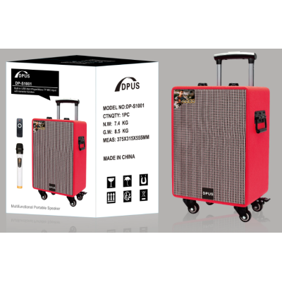 Boxa mare portabila tip troller DP S1001 de 10 inch cu microfon si telecomanda