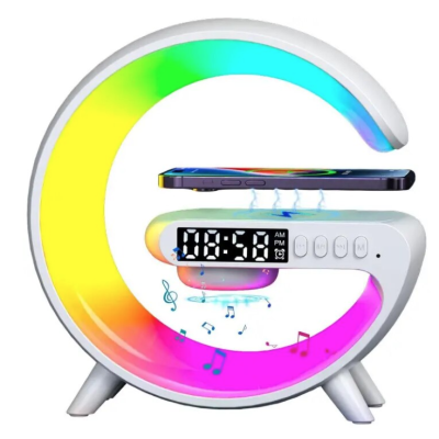 Boxa Mica bluetooth G63 cu Statie incarcare wireless si lampa RGB