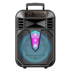 Boxa portabila 15 inch cu microfon KTS 2071 RGB Bluetooth USB SD FM tip TROLLER