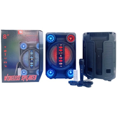 Boxa Portabila 8" KTS-1765 RGB cu Microfon si Telecomanda