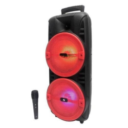 Boxa Portabila 8 x 2 inch KTS 1745 RGB cu Microfon si Telecomanda 2400 mAh