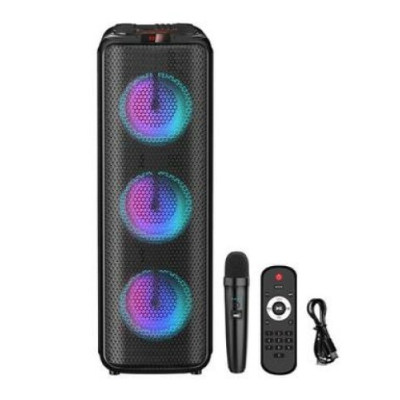 Boxa portabila Bluetooth de 3x8 inci ZQS 8303 cu microfon si telecomanda