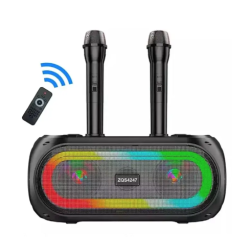 Boxa portabila bluetooth ZQS 4247 karaoke cu 2 microfoane