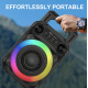 Boxa portabila bluetooth ZQS 6166 cu led RGB si maner transport