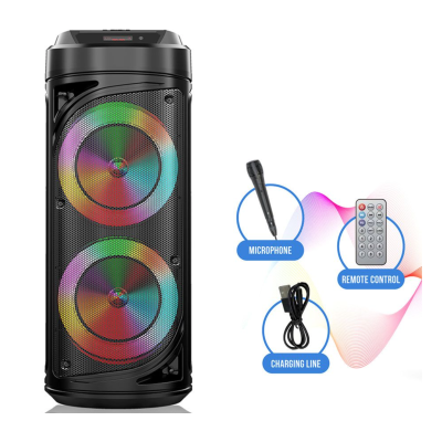 Boxa portabila Bluetooth ZQS 6212 Karaoke de 2 x 10W