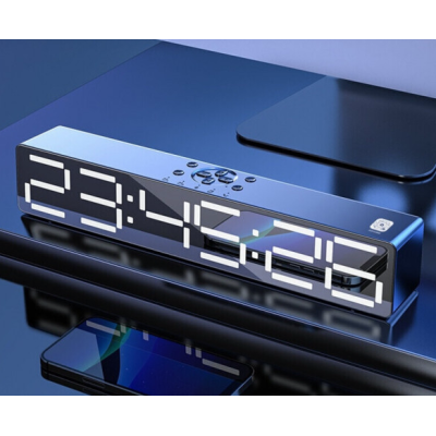 Boxa Portabila cu Ceas Alarma SD Bluetooth Andowl QYXB133