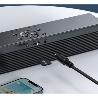 Boxa Portabila cu Ceas Alarma SD Bluetooth Andowl QYXB133