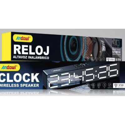 Boxa Portabila cu Ceas Alarma SD Bluetooth Andowl QYXB133