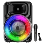 Boxa portabila cu microfon ZQS 8147 de 45W BT/FM/USB/AUX RGB 8 inch