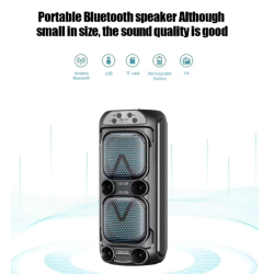 Boxa portabila GTS 2163 de 4 inch cu led multicolor