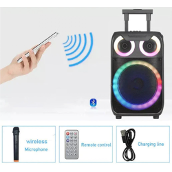 Boxa portabila troliu Andowl Q YX8000 iluminare RGB telecomanda microfon