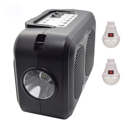 Boxa tip sistem iluminare LED cu 2 becuri USB MP3 BT Q YX1793