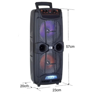 Boxa wireless KTS 1743 cu microfon telecomanda 8 x 2 inch