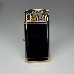 Bricheta cu Ceas si flacara dubla si Pedala Silver  HF-606