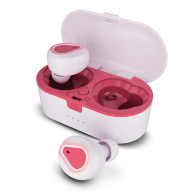 Căști Bluetooth Wireless bluetooth 5.0 carcasa impermeabila, compatibil android si IOS, Roz