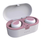 Căști Bluetooth Wireless bluetooth 5.0 carcasa impermeabila, compatibil android si IOS, Roz