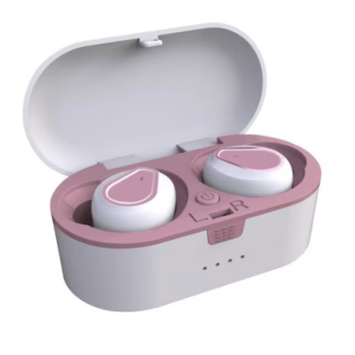 Căști Bluetooth Wireless bluetooth 5.0 carcasa impermeabila, compatibil android si IOS, Roz