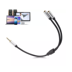 Cablu adaptor audio QHD74  de 3.5mm 20cm