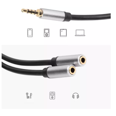 Cablu adaptor audio QHD74  de 3.5mm 20cm