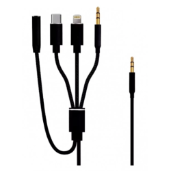 Cablu Adaptor Auxiliar Audio Jack 3.5mm 4in1 Andowl Q SX12
