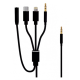 Cablu Adaptor Auxiliar Audio Jack 3.5mm 4in1 Andowl Q SX12