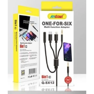 Cablu Adaptor Auxiliar Audio Jack 3.5mm 4in1 Andowl Q SX12
