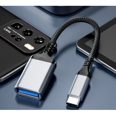 Cablu adaptor QZH018 model OTG USB Tip C de 20cm Cablu adaptor QZH018 model OTG USB Tip C de 20cm