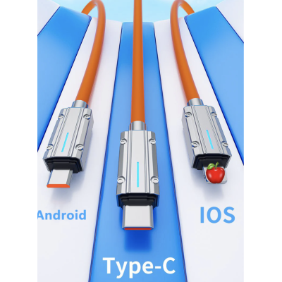 Cablu de date / Cablu de incarcare 120W Q SJ300 USB / TypeC la iOS / TypeC / Micro