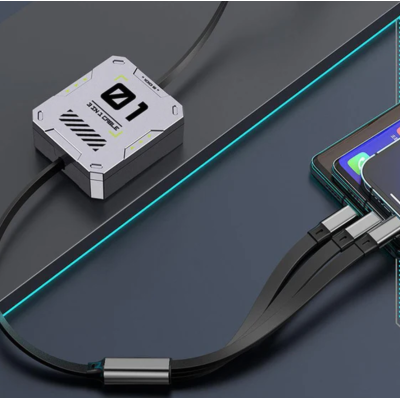 Cablu de date cu 3 mufe diferite Q SJ100 de 100W